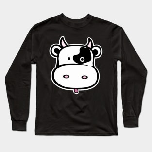 Cute Cow Head Long Sleeve T-Shirt